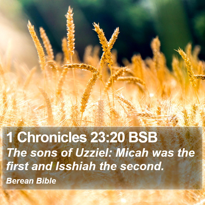 1 Chronicles 23:20 BSB Bible Study