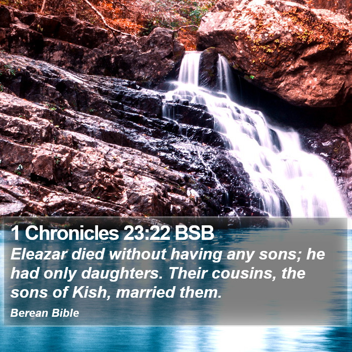 1 Chronicles 23:22 BSB Bible Study