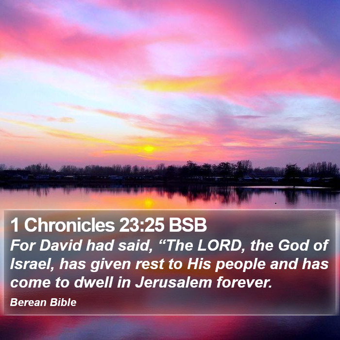 1 Chronicles 23:25 BSB Bible Study