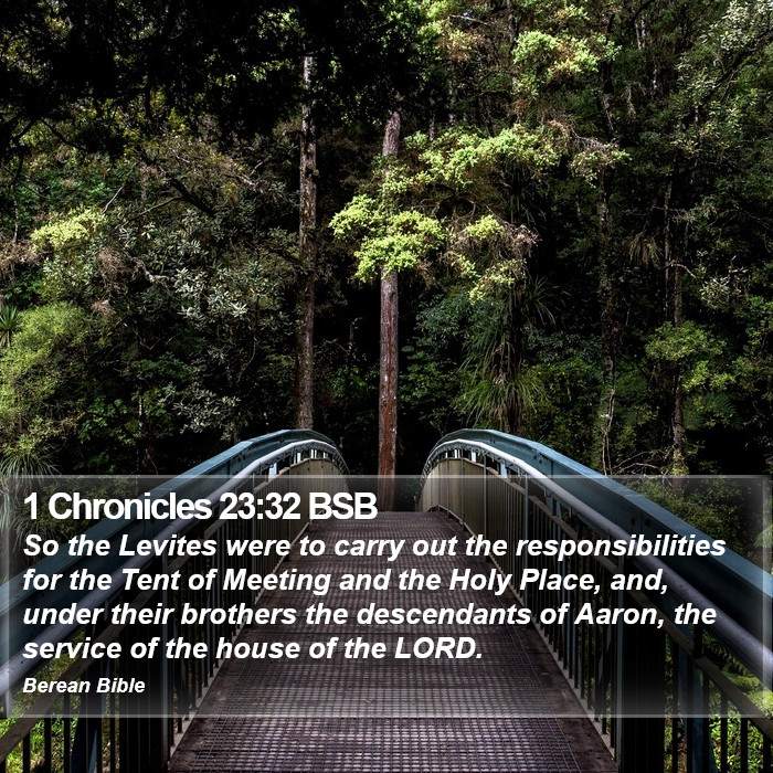 1 Chronicles 23:32 BSB Bible Study