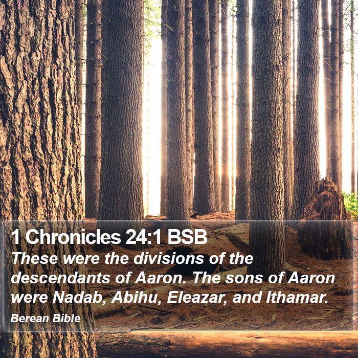 1 Chronicles 24:1 BSB Bible Study