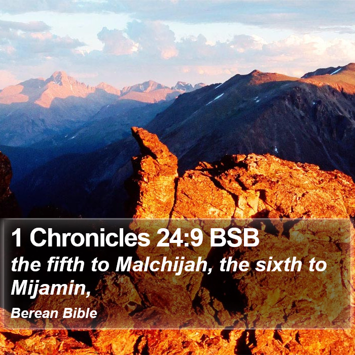 1 Chronicles 24:9 BSB Bible Study