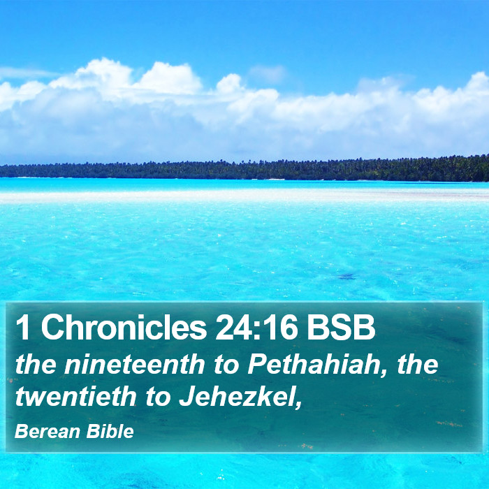 1 Chronicles 24:16 BSB Bible Study