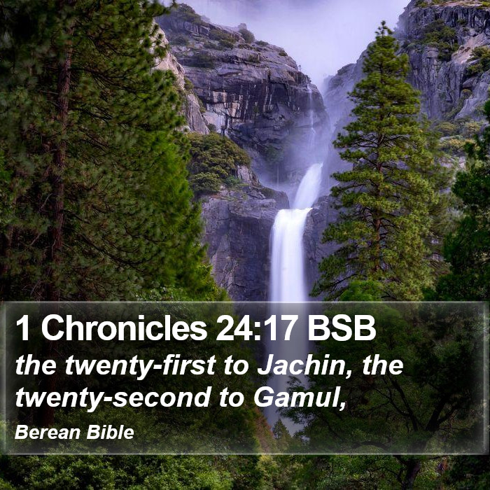 1 Chronicles 24:17 BSB Bible Study