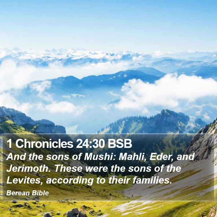 1 Chronicles 24:30 BSB Bible Study