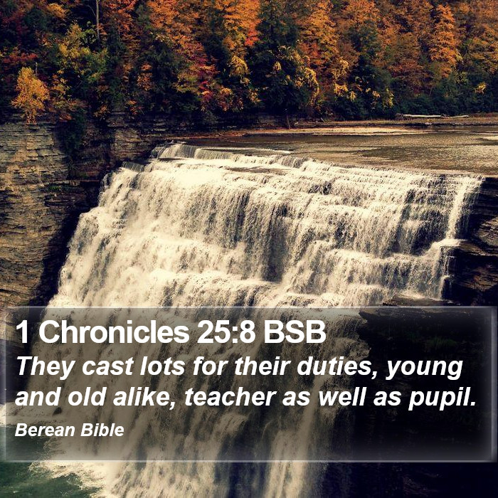 1 Chronicles 25:8 BSB Bible Study