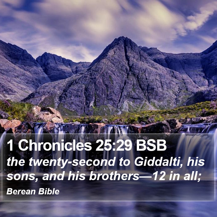 1 Chronicles 25:29 BSB Bible Study