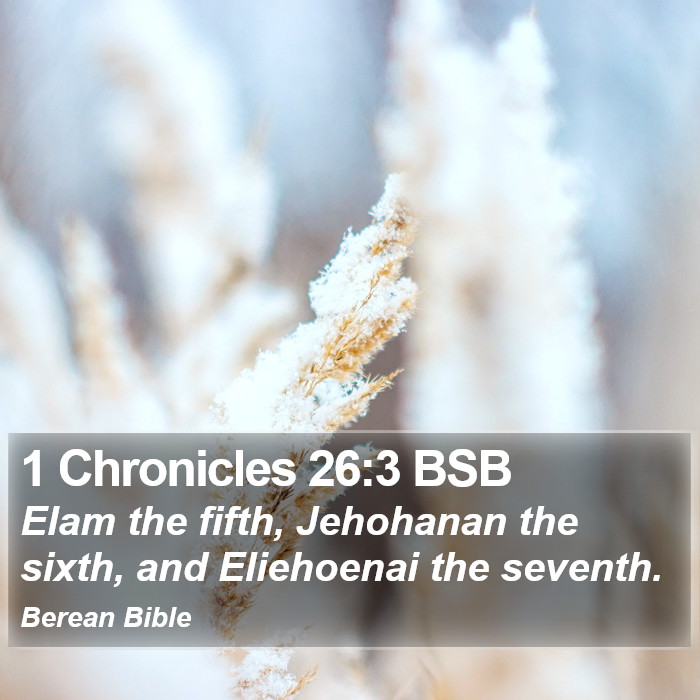 1 Chronicles 26:3 BSB Bible Study