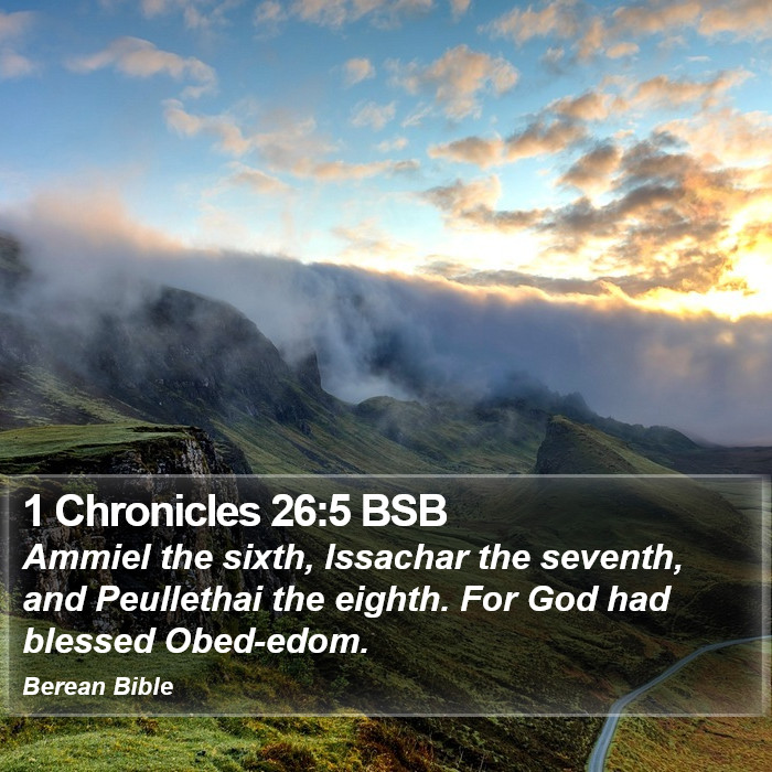 1 Chronicles 26:5 BSB Bible Study