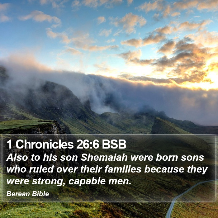 1 Chronicles 26:6 BSB Bible Study