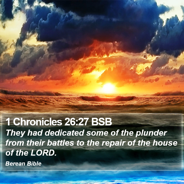 1 Chronicles 26:27 BSB Bible Study