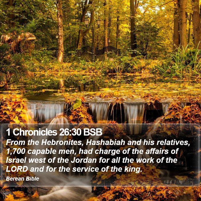 1 Chronicles 26:30 BSB Bible Study