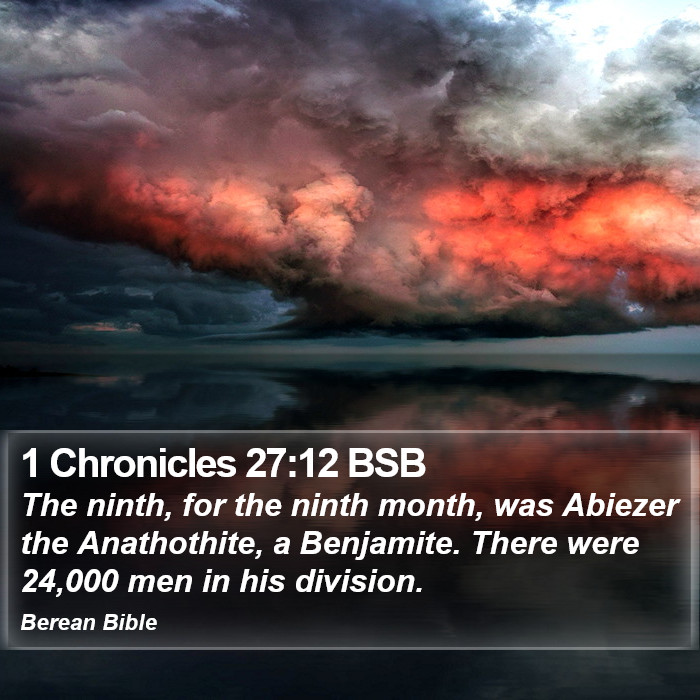 1 Chronicles 27:12 BSB Bible Study