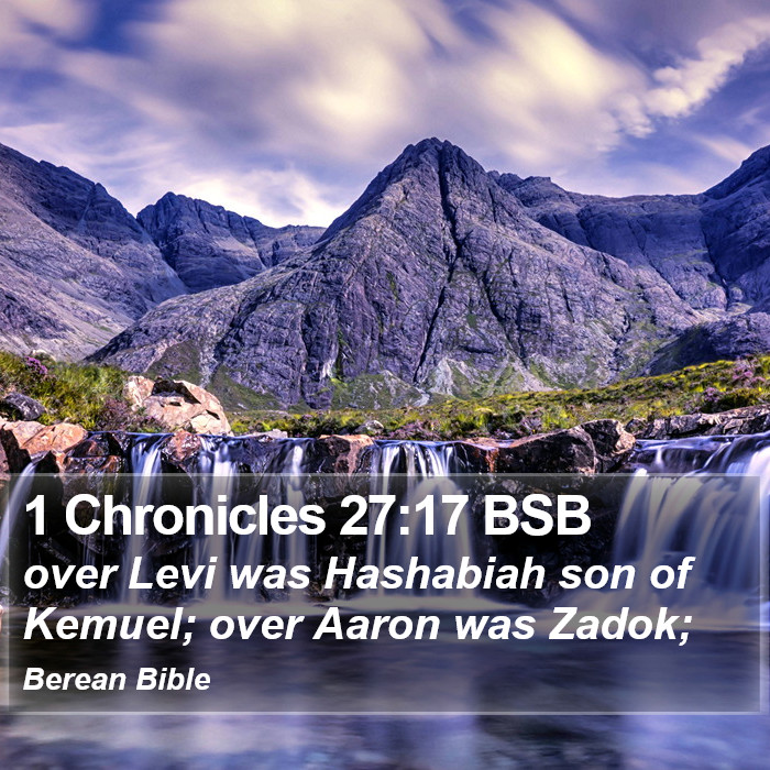 1 Chronicles 27:17 BSB Bible Study