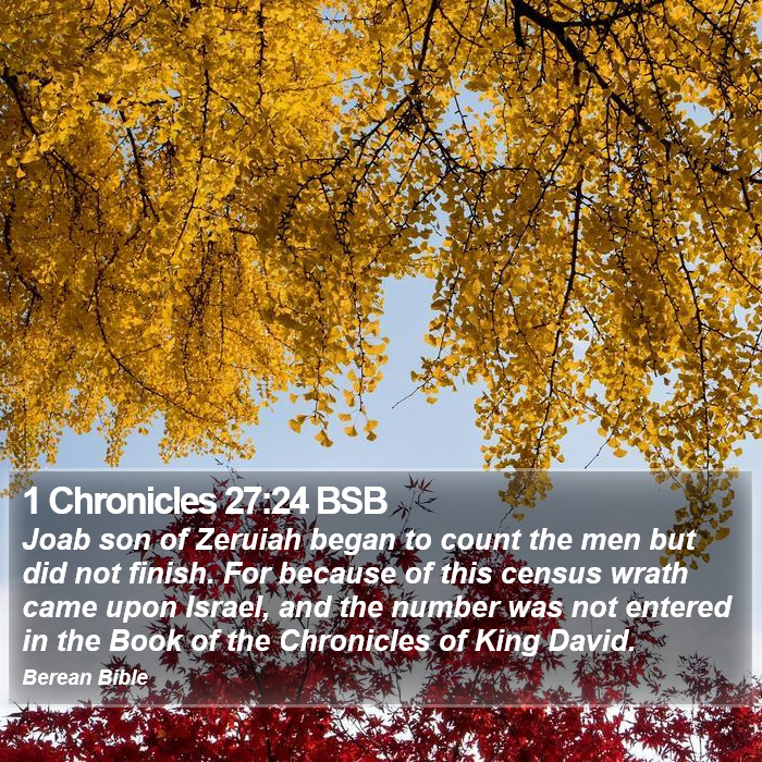 1 Chronicles 27:24 BSB Bible Study