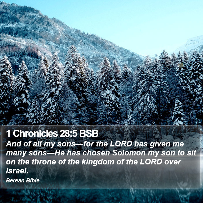 1 Chronicles 28:5 BSB Bible Study