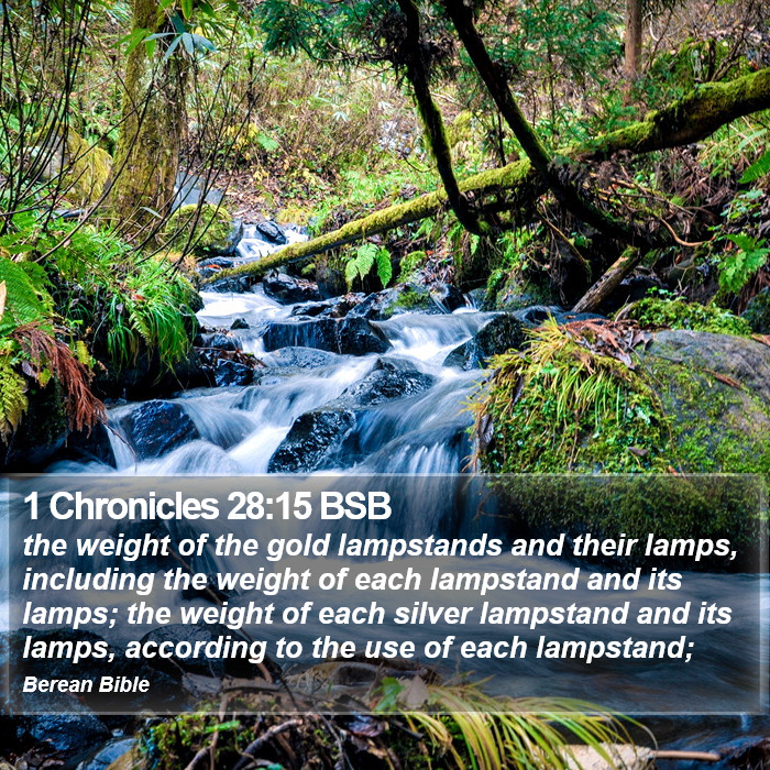 1 Chronicles 28:15 BSB Bible Study