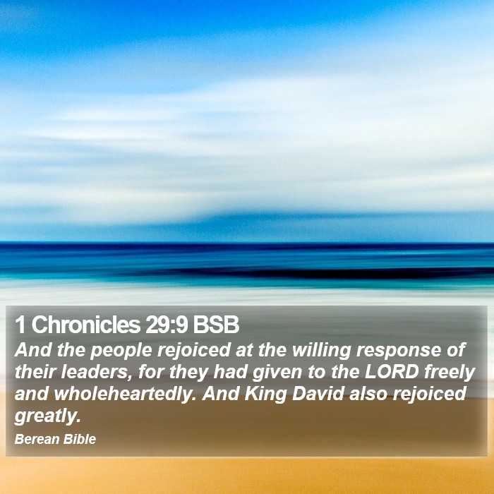 1 Chronicles 29:9 BSB Bible Study