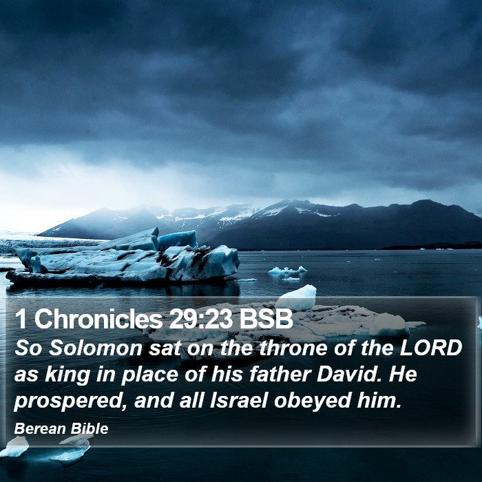 1 Chronicles 29:23 BSB Bible Study