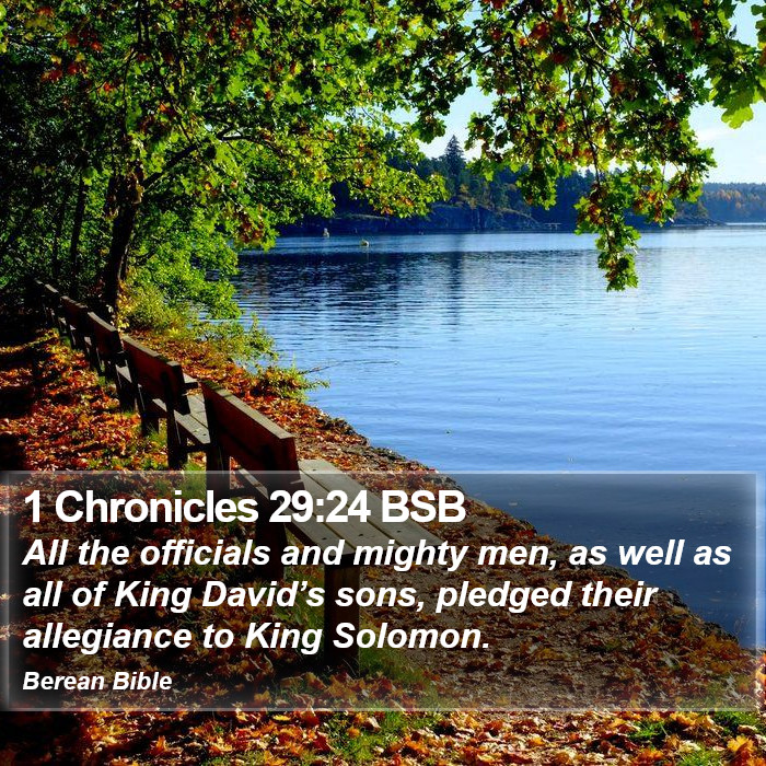 1 Chronicles 29:24 BSB Bible Study