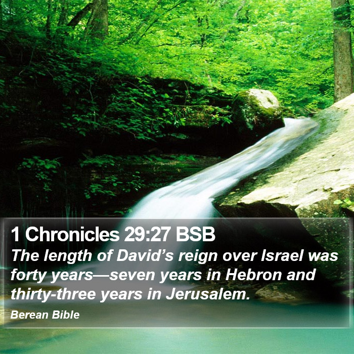 1 Chronicles 29:27 BSB Bible Study