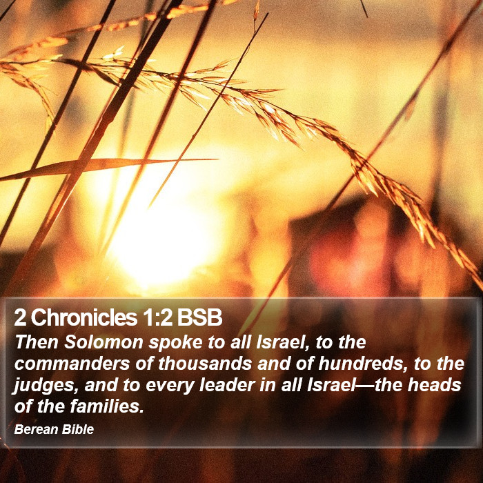 2 Chronicles 1:2 BSB Bible Study