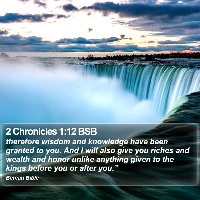 2 Chronicles 1:12 BSB Bible Study