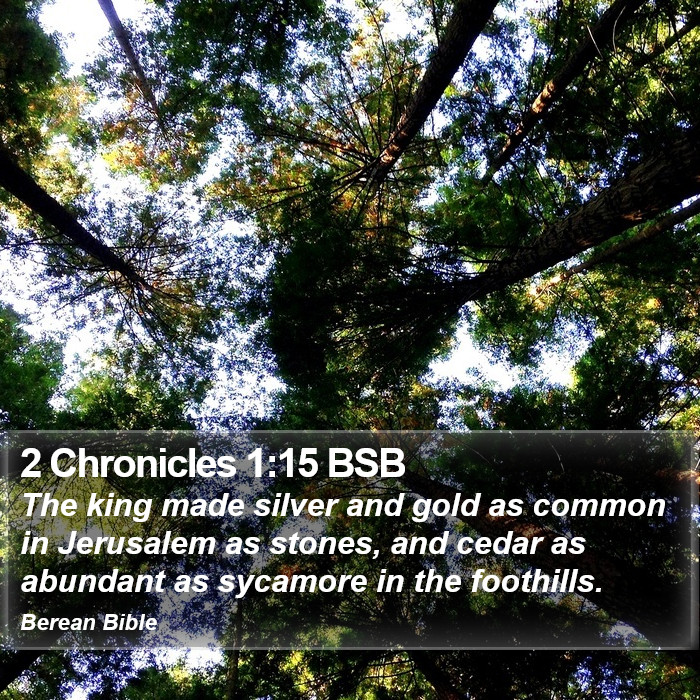 2 Chronicles 1:15 BSB Bible Study