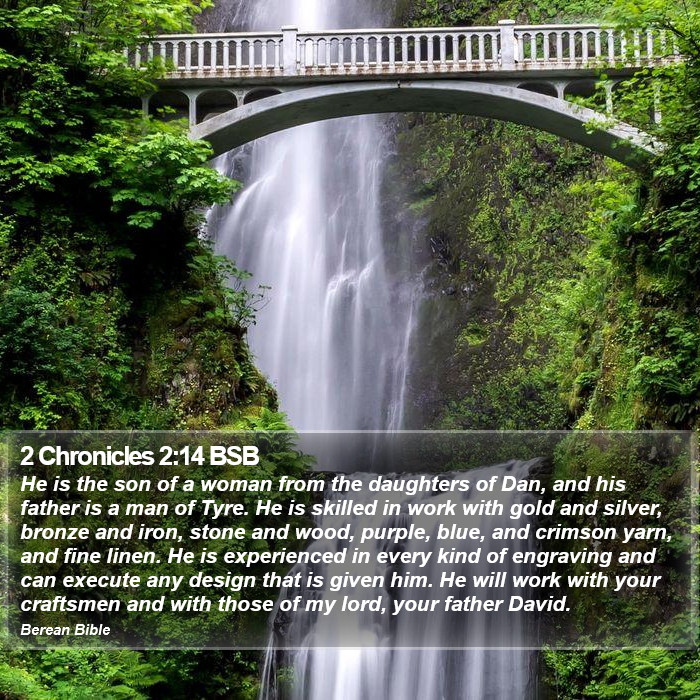 2 Chronicles 2:14 BSB Bible Study