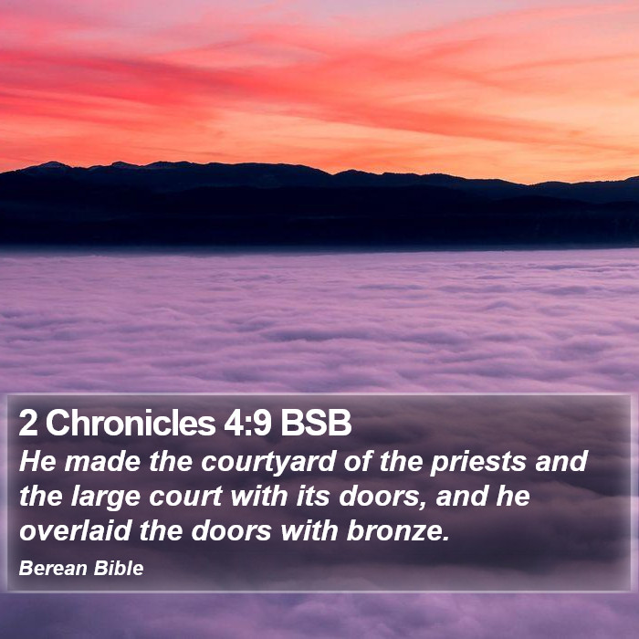 2 Chronicles 4:9 BSB Bible Study