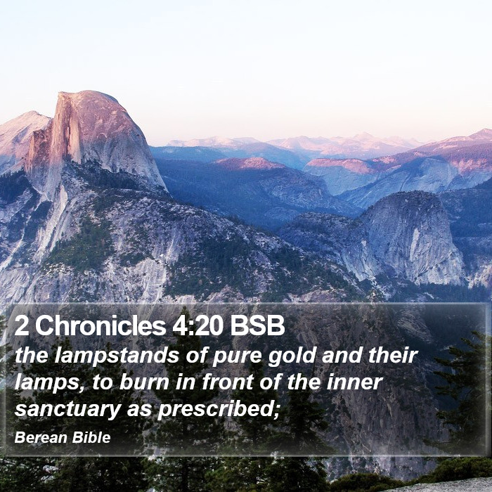 2 Chronicles 4:20 BSB Bible Study