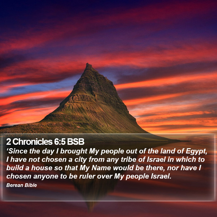 2 Chronicles 6:5 BSB Bible Study