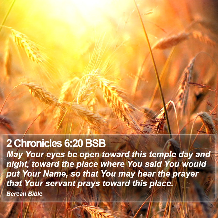 2 Chronicles 6:20 BSB Bible Study