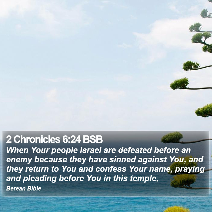 2 Chronicles 6:24 BSB Bible Study