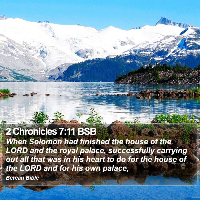 2 Chronicles 7:11 BSB Bible Study