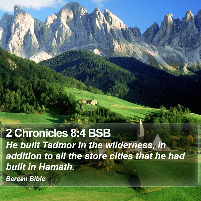 2 Chronicles 8:4 BSB Bible Study