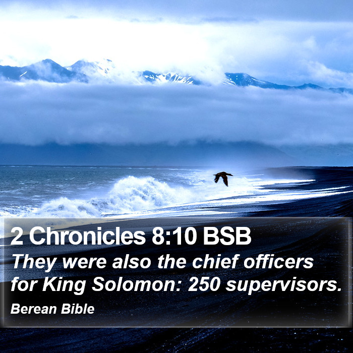 2 Chronicles 8:10 BSB Bible Study