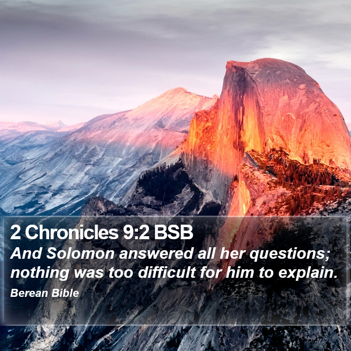 2 Chronicles 9:2 BSB Bible Study