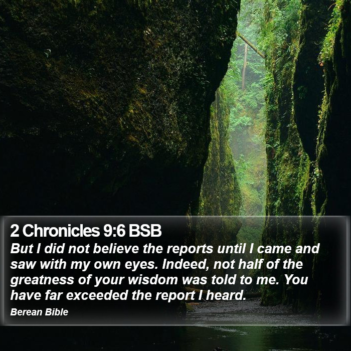 2 Chronicles 9:6 BSB Bible Study