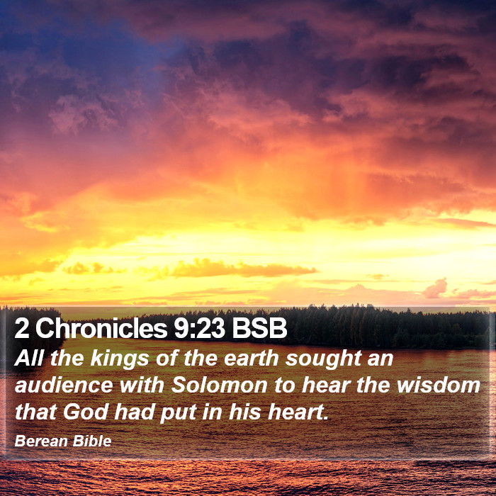 2 Chronicles 9:23 BSB Bible Study