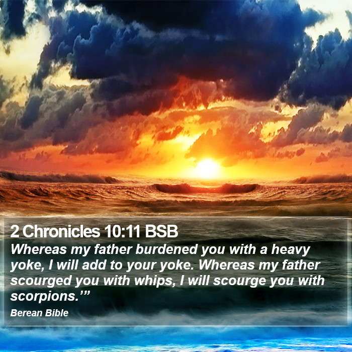 2 Chronicles 10:11 BSB Bible Study