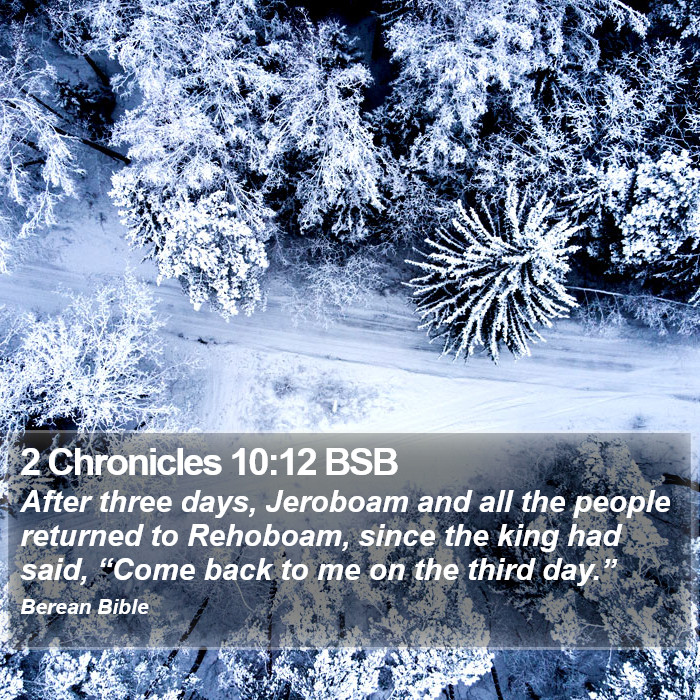 2 Chronicles 10:12 BSB Bible Study