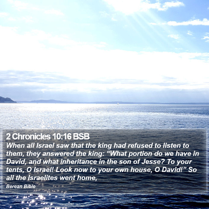 2 Chronicles 10:16 BSB Bible Study