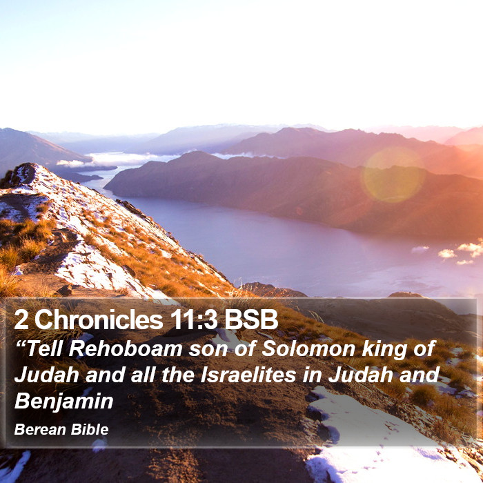 2 Chronicles 11:3 BSB Bible Study