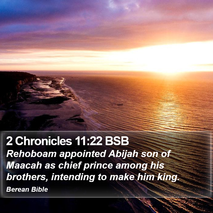 2 Chronicles 11:22 BSB Bible Study