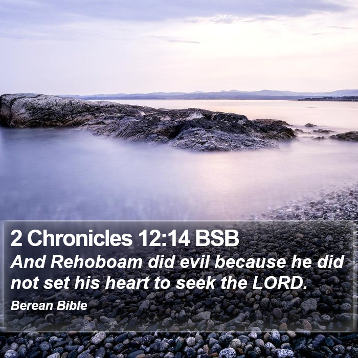 2 Chronicles 12:14 BSB Bible Study