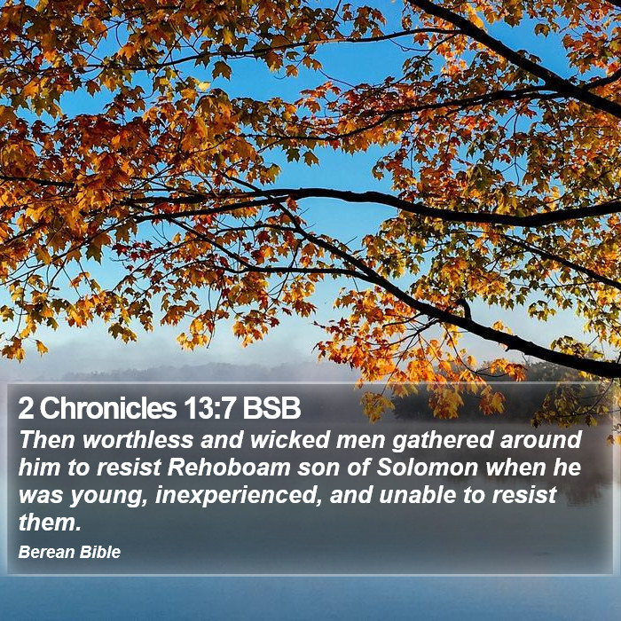 2 Chronicles 13:7 BSB Bible Study