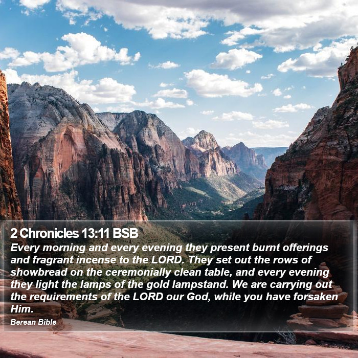 2 Chronicles 13:11 BSB Bible Study