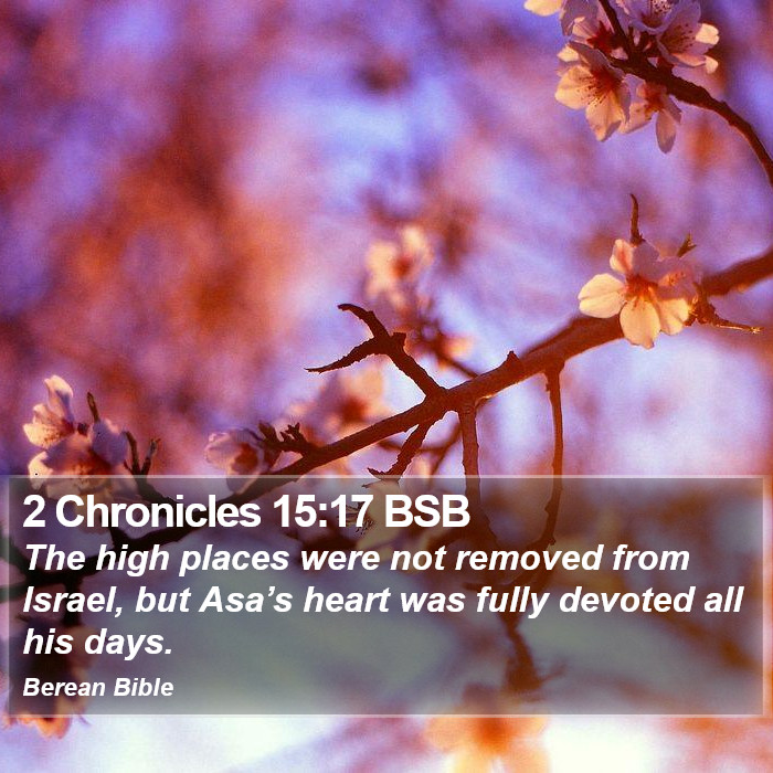 2 Chronicles 15:17 BSB Bible Study