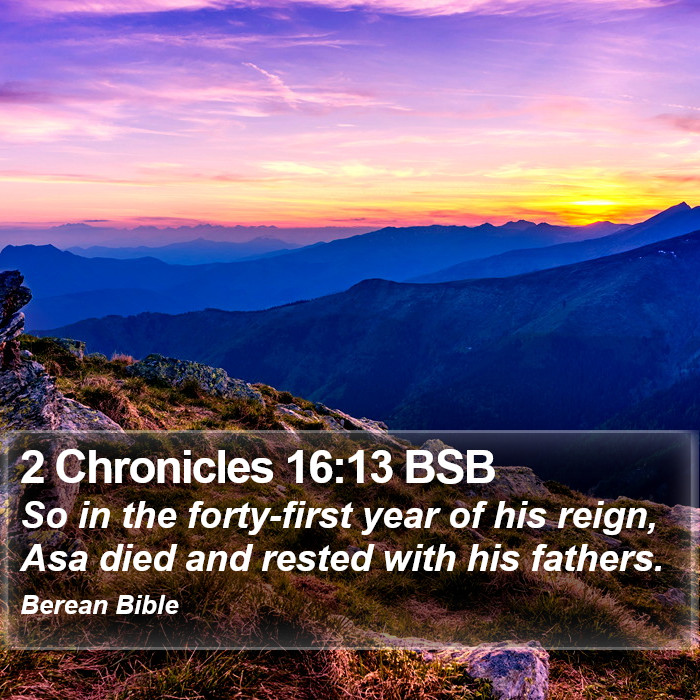 2 Chronicles 16:13 BSB Bible Study